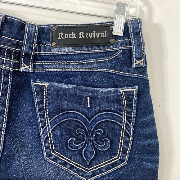 Rock Revival Adele Straight Cut Off Jean Shorts Women's Size 29 - Picture 3 of 5